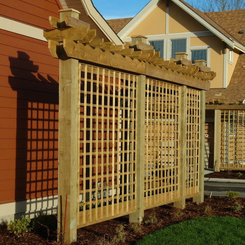 Wood Trellis Installation